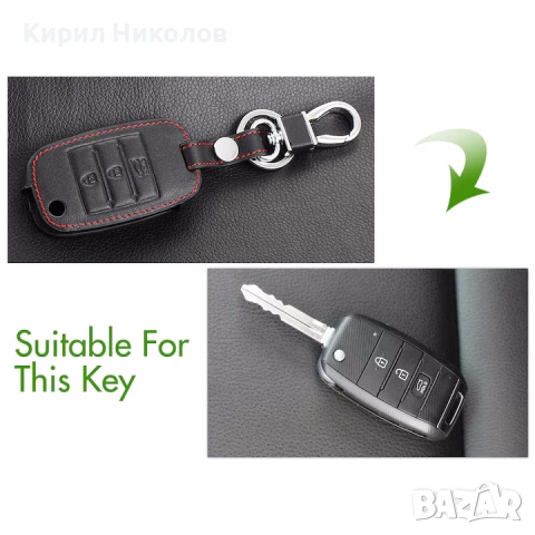 Кожен калъф за автомобилен ключ KIA Rio IV, снимка 3 - Аксесоари и консумативи - 53845348