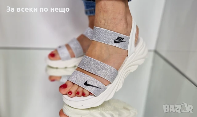 Nike Дамски Сиви Сандали Найк от 36 до 41 номер Код P811, снимка 2 - Сандали - 50829293