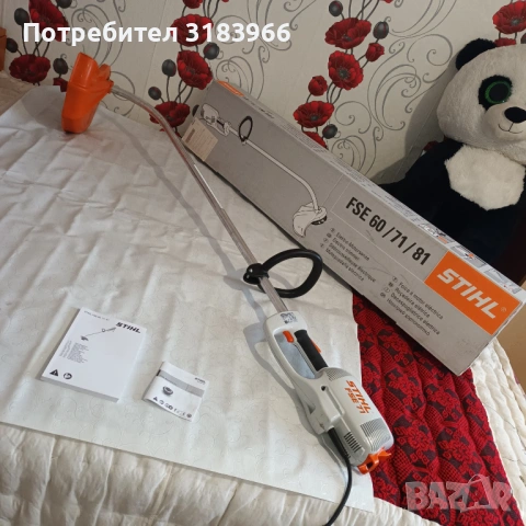чисто нова електрическа косачка щел Stihl професионална , снимка 11 - Градинска техника - 53903253