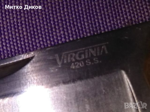 Virginia 420s.s.марково малко джобно ножче отлично 95х70мм острие, снимка 6 - Ножове - 45161044