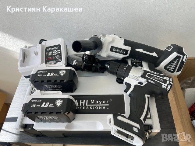 Промо Комплект Акумулаторен Ъглошлайф и Ударен Гайковерт / винтоверт STAHLMAYER 36V 8Ah, снимка 2 - Винтоверти - 54275865