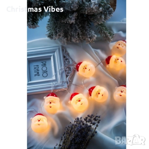 Коледна украса, светещи LED лампички с Дядо Коледа SD19, снимка 5 - Лед осветление - 52092729