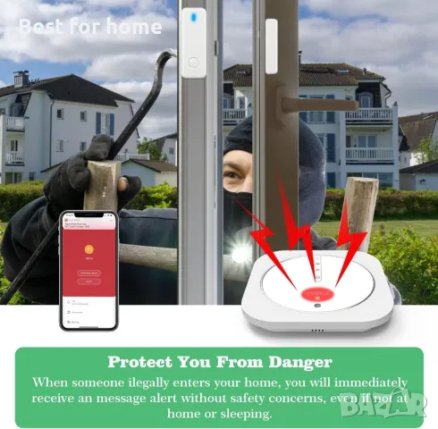 Аларми за врата за домашна сигурност с 10 сензора и 2 дистанционни , снимка 3 - Други стоки за дома - 50045481