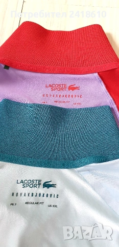 Lacoste Sport X Novac Djokovic Regular Fit Mens Size 7 - 2XL - XL 2бр ОРИГИНАЛ! Мъжки Тениски!, снимка 2 - Тениски - 54091858
