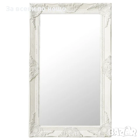 Стенно огледало, бароков стил, 50x80 см, бяло Код P797, снимка 3 - Огледала - 50744221
