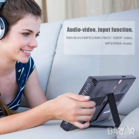 Преносим цифров телевизор 10 инча / 7 инча – Компактен мултимедиен център за вашата кола и пътувания, снимка 2 - Друга електроника - 52098302