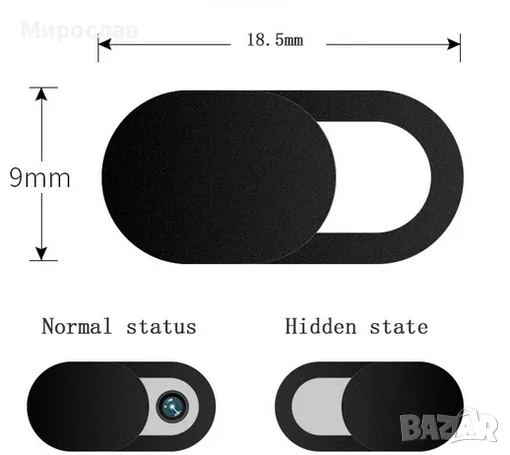 Плъзгащ се капак за камера на телефон, лаптоп, таблет, снимка 3 - Други стоки за дома - 48336148