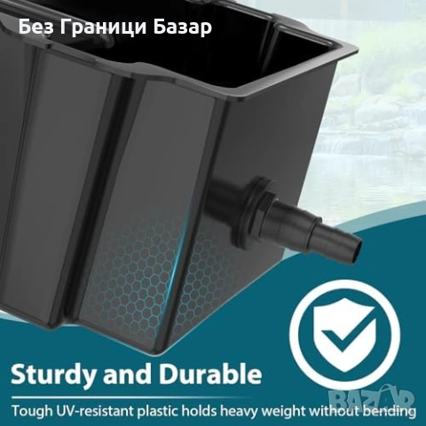 Нов Градински водопад за езеро 20 см преливник UV устойчив лесен монтаж, снимка 4 - Градински мебели, декорация  - 54054338