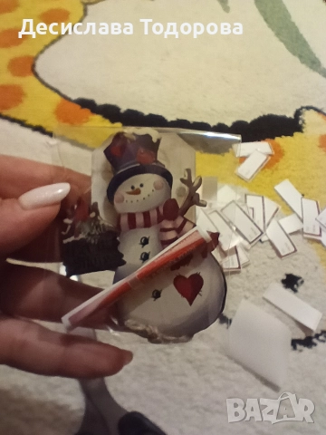 Коледна дървена играчка с късметче , снимка 10 - Декорация за дома - 52575173