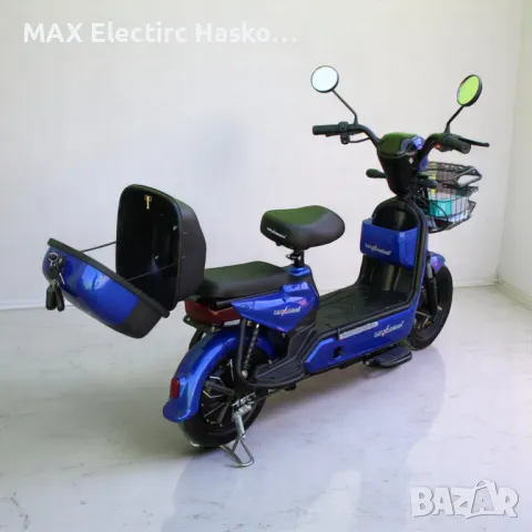 Електрически скутер с педали MaxMotors EBZ 14 500W/48V/12Ah - BLUE, снимка 5 - Мотоциклети и мототехника - 50015647