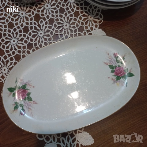 4 броя чиний за супа + Голямо плато., снимка 3 - Чинии - 53356667