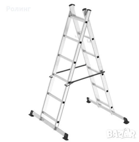 СТЪЛБА АЛУМИНИЕВО СКЕЛЕ 2X6 MMS /2.8M /150 кг EN131/98784, снимка 2 - Други инструменти - 50861779