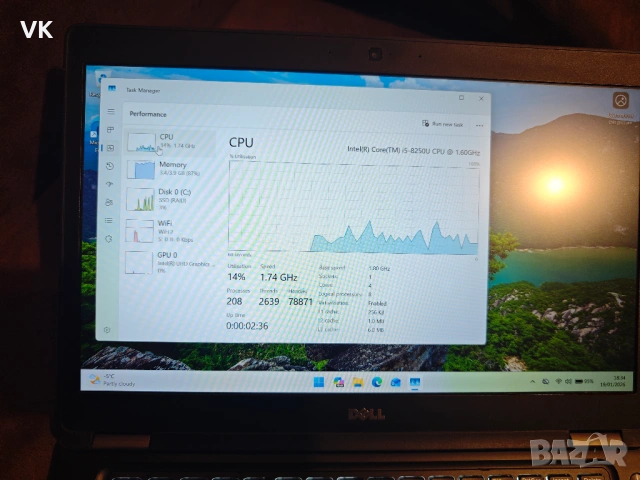 DELL LATITUDE 5490 14" FHD RAM 4GB SSD 256GB, снимка 10 - Лаптопи за дома - 53155690