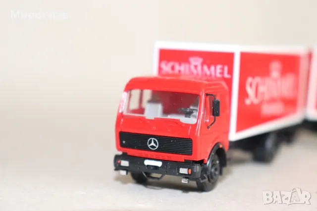 HERPA 1:87 H0 MERCEDES BENZ КАМИОН TIR МОДЕЛ КОЛИЧКА, снимка 3 - Колекции - 49651120