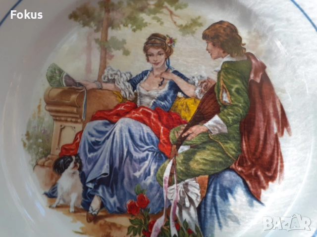 Стар порцелан колекционерска чиния, снимка 3 - Антикварни и старинни предмети - 53408920