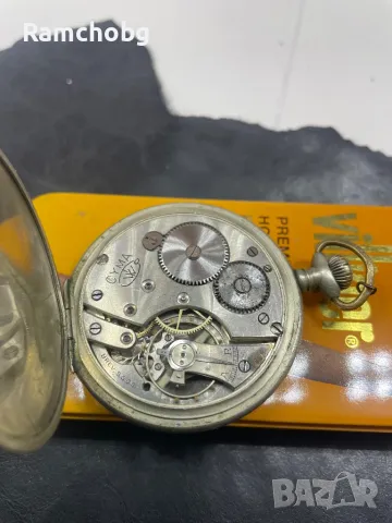 Голям Джобен часовник CYMA-Сима порцеланов циферблад 50мм., снимка 5 - Джобни - 49862199