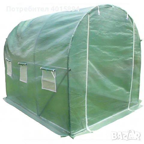 Резервно покривало за оранжерия 3x2x2м – Армирано UV , с цип и прозорци (без рамка), снимка 10 - Оранжерии - 53422410