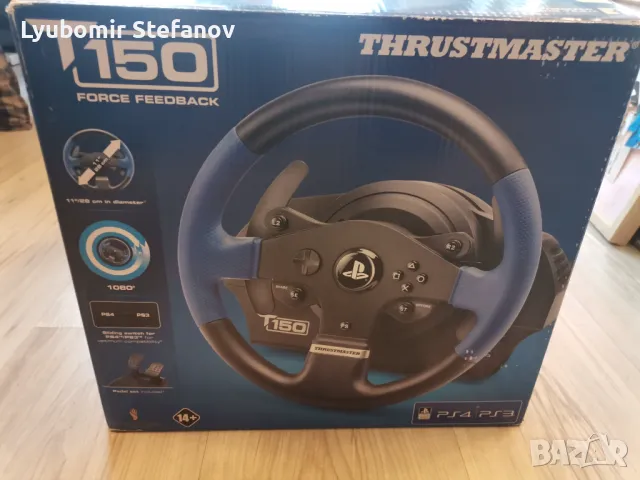 Волан Thrustmaster T150 ForceFeedback за PS4, PS3, PC + Стоманена стойка, снимка 6 - Аксесоари - 47959930