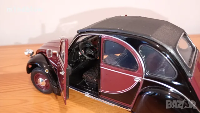 Метална Количка Citroen 2CV 6 Charleston Welly 1:24, снимка 4 - Колекции - 48857118