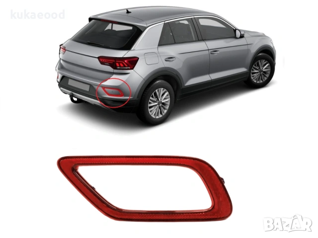 Рефлектор за задна броня на VW T-Roc Facelift, снимка 5 - Части - 54106882