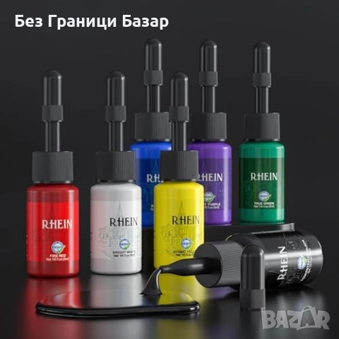 Нова Професионална безжична тату машинка пълен стартиращ сет мастила игли, снимка 6 - Други - 51918985