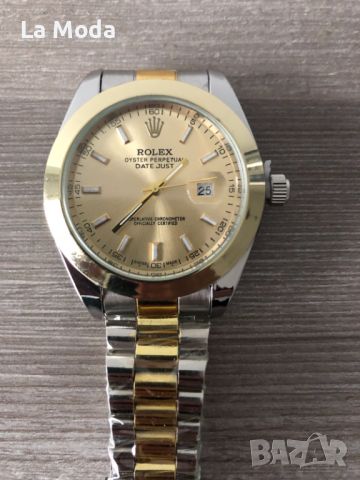 Часовник Rolex Datejust златен би , снимка 3 - Мъжки - 45943408