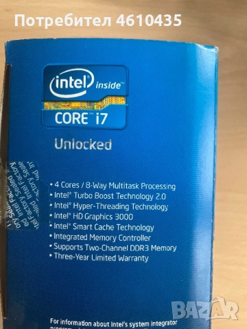 Intel Core i7-2600K – настолен процесор , снимка 3 - Процесори - 51908925