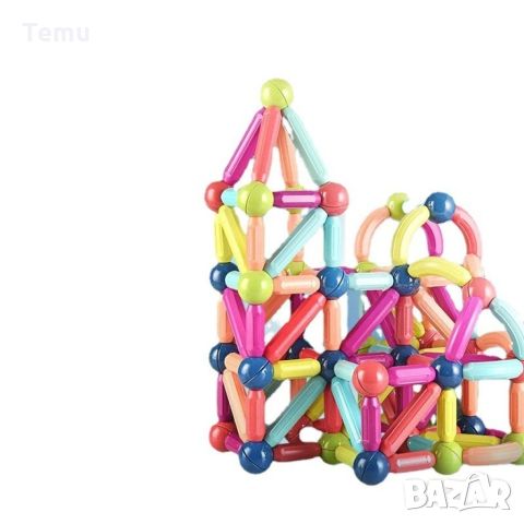 Бебешки комплект играчки - сглобяеми магнитни блокове, различен брой части/ Вариант 1: Комплект от 5