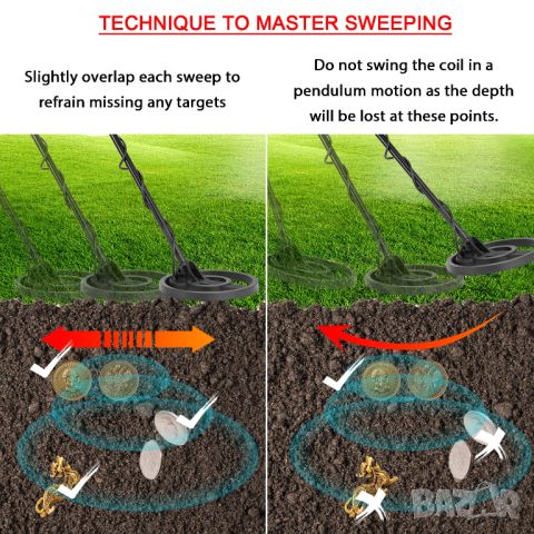 Металотърсач, Металдетектор, Метал детектор, златотърсач, водоустойчив, за злато, сребро, мед, вода, снимка 3 - Други инструменти - 46111232