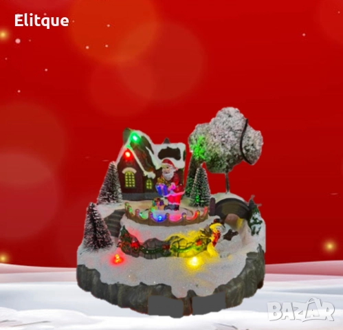 Коледна декорация Дядо Коледа в селото – Светеща празнична магия за вашия дом, снимка 3 - Други стоки за дома - 52832190