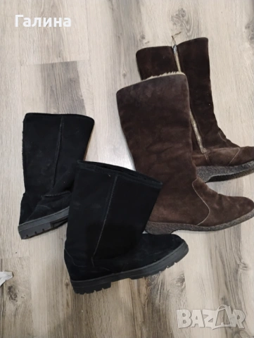 Ботуши от естествен  велур