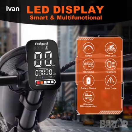 Сгъваем Електрически Велосипед, снимка 5 - Велосипеди - 52433998