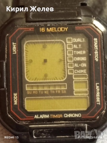 Ретро електронен часовник 16 мелодии рядък за КОЛЕКЦИЯ ДЕКОРАЦИЯ 51434, снимка 3 - Антикварни и старинни предмети - 52375000