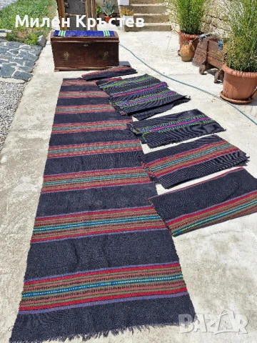 Черги,ръчно тъкани от 1925, снимка 3 - Антикварни и старинни предмети - 51235305