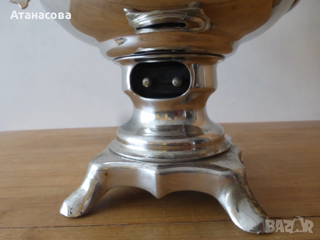 Руски електрически самовар с кабел, снимка 4 - Антикварни и старинни предмети - 53842637