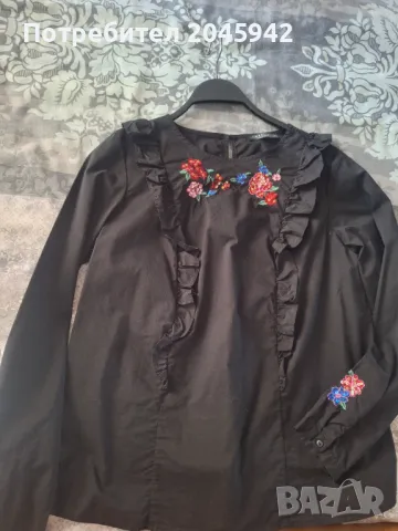 Дамска черна риза MOHITO colektion, снимка 8 - Ризи - 50296667