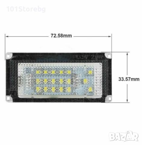 Комплект LED плафони за регистрационен номер на Mini Cooper R50,R52,R53, ляв и десен, снимка 3 - Аксесоари и консумативи - 46788069