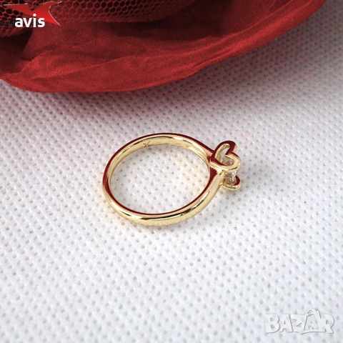 Пръстен с 14К златно покритие 224851, снимка 2 - Пръстени - 53791952