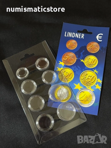 LINDNER – Опаковка за евро сет от 1 цент до 2 евро с капсули, снимка 4 - Нумизматика и бонистика - 49716561