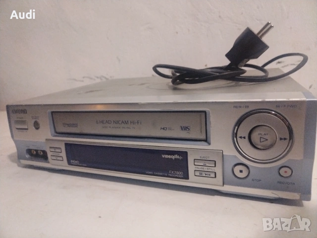 Видео плеър Aiwa HV-FX7800  6-главов VHS РАБОТЕЩ!!! , снимка 6 - Аудиосистеми - 53215644