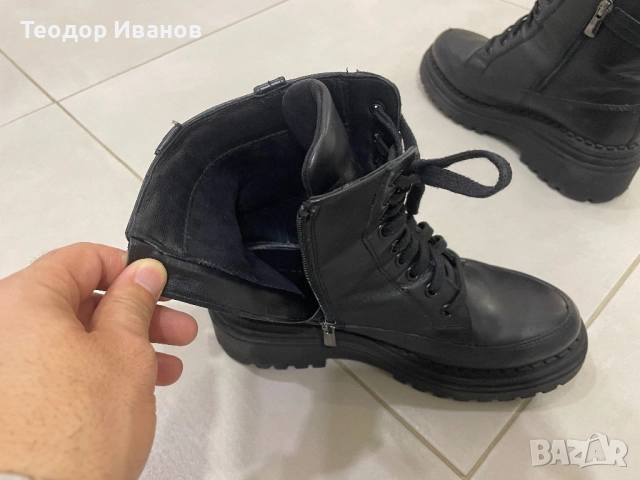 Дамски кубинки от естествена кожа, снимка 9 - Дамски боти - 52567637