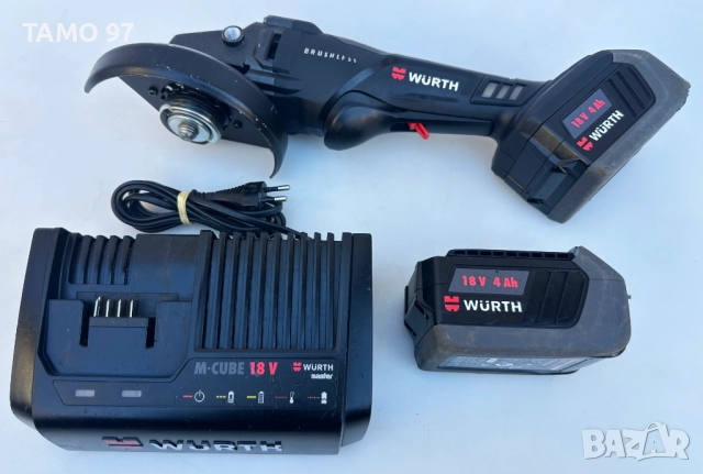 Wurth AWS 18-125 P M-Cube - Безчетков ъглошлайф 2x18V 4.0Ah