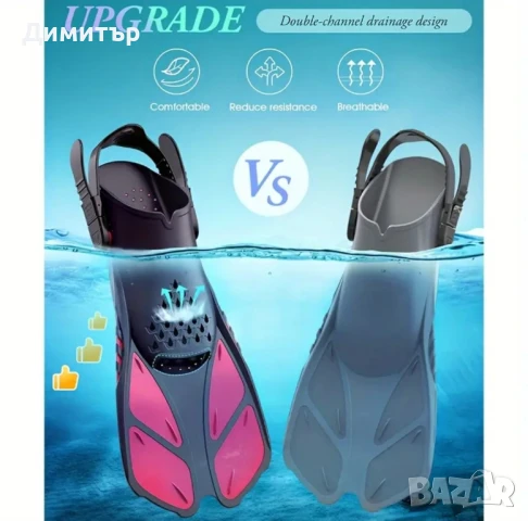 Комплект за гмуркане, шнорхелинг с плавници, маска и шнорхел + чанта, снимка 2 - Водни спортове - 50679842