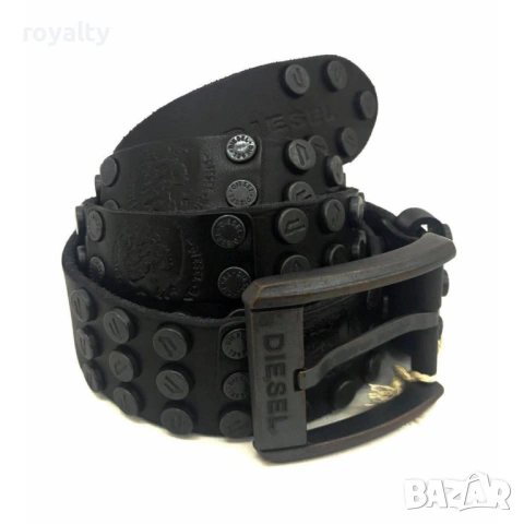 Diesel Черен Мъжки Колан Естествена Кожа 