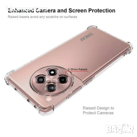 OnePlus Ace 3 5G / 12R 5G Удароустойчив ENKAY Силиконов Калъф и Протектор, снимка 3 - Калъфи, кейсове - 51263128