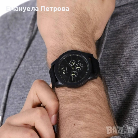 ARMANI EXCHANGE Часовник с хронограф и силиконова каишка, снимка 5 - Мъжки - 54013937