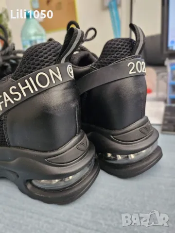 Дамски маратонки с платформа черни- НОВИ, снимка 10 - Маратонки - 50362211