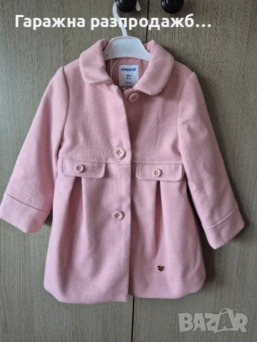 Mayoral Розово бебешко палто, снимка 2 - Бебешки якета и елеци - 54081533