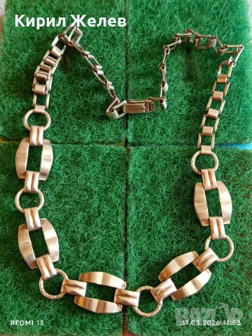 Масивно сребърно колие ръчна изработка винтидж стил 51816, снимка 7 - Колиета, медальони, синджири - 54037764