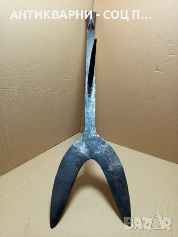 Стар Ръчно Кован Инструмент За Подрязване На Житни Класове Снопи Сено., снимка 11 - Антикварни и старинни предмети - 51032902